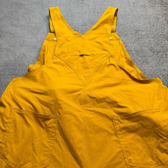 Duluth Trading Co Women's Heirloom Garden Bib Overall Shorts XXL Mustard Yellow - Picture 7 of 15